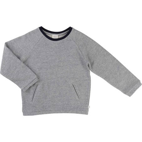 CARREMENT BEAU - Sweat bleu marine chiné