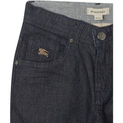 BURBERRY - Pantalon denim bleu