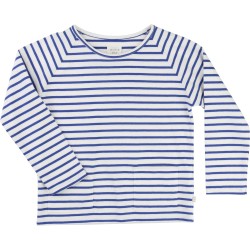 CARREMENT BEAU - T-shirt bleu écru