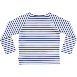 CARREMENT BEAU - T-shirt bleu écru