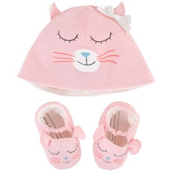 LITTLE MARC JACOBS - Ensemble bonnet et chaussons roses