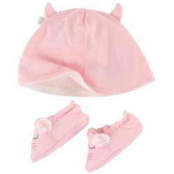 LITTLE MARC JACOBS - Ensemble bonnet et chaussons roses