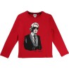 KARL LAGERFELD - T-shirt manches longues rouge