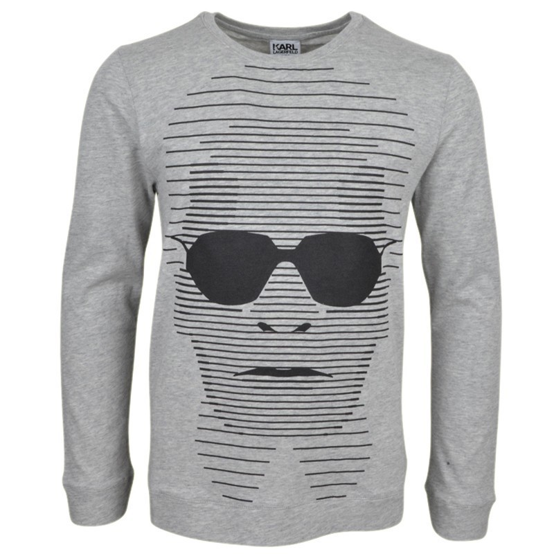 KARL LAGERFELD - T-shirt manches longues gris 